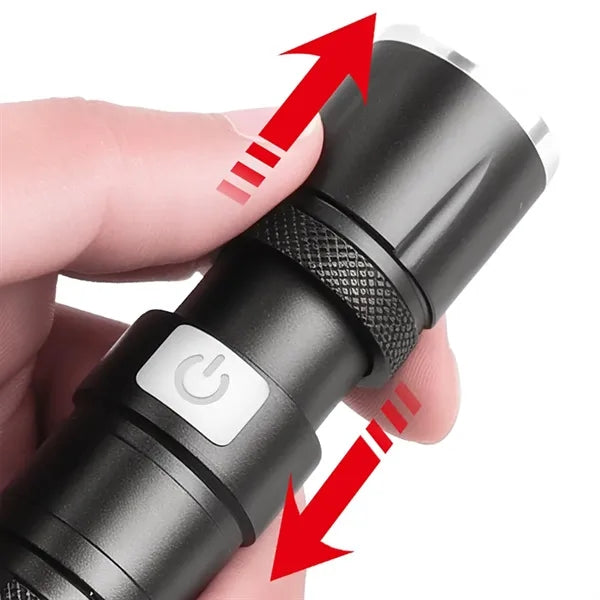 30W Zoomable Rechargeable 5 Modes Tactical Outdoor LED Light