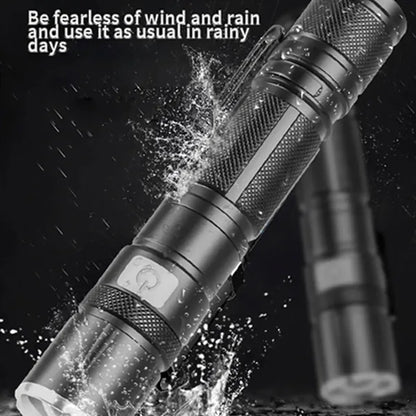30W Zoomable Rechargeable 5 Modes Tactical Outdoor LED Light