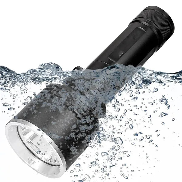 Aluminum Alloy One-Hand Use Waterproof Underwater Flashlight