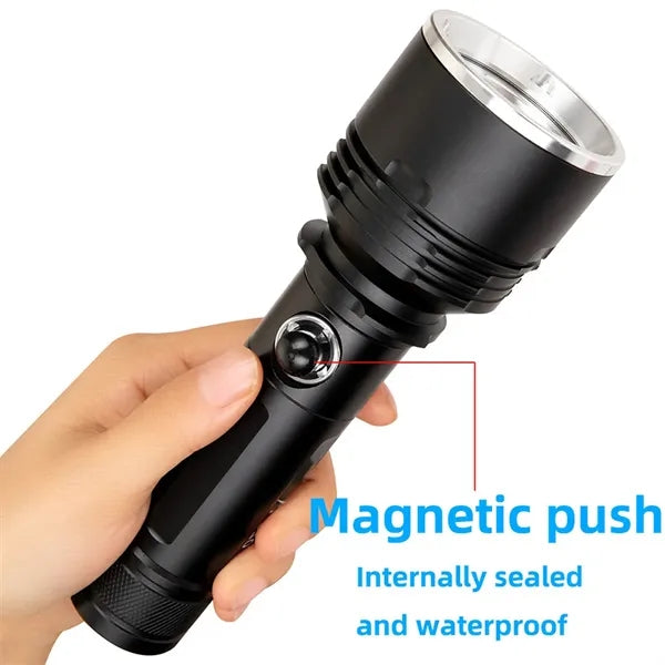 Aluminum Alloy One-Hand Use Waterproof Underwater Flashlight