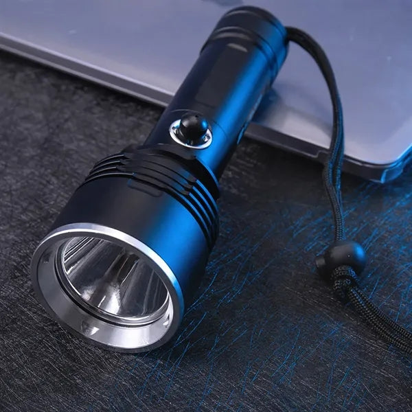 Aluminum Alloy One-Hand Use Waterproof Underwater Flashlight