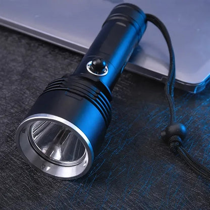 Aluminum Alloy One-Hand Use Waterproof Underwater Flashlight