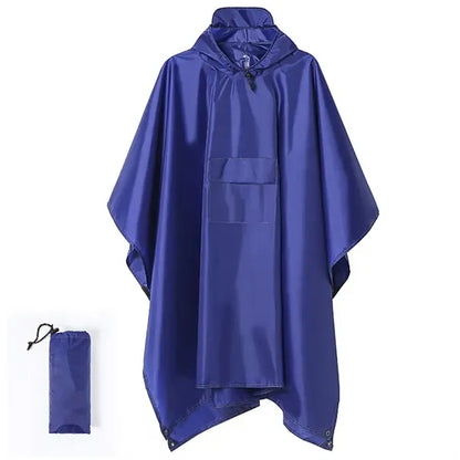 Waterproof Adult Hooded Rain Poncho Raincoat
