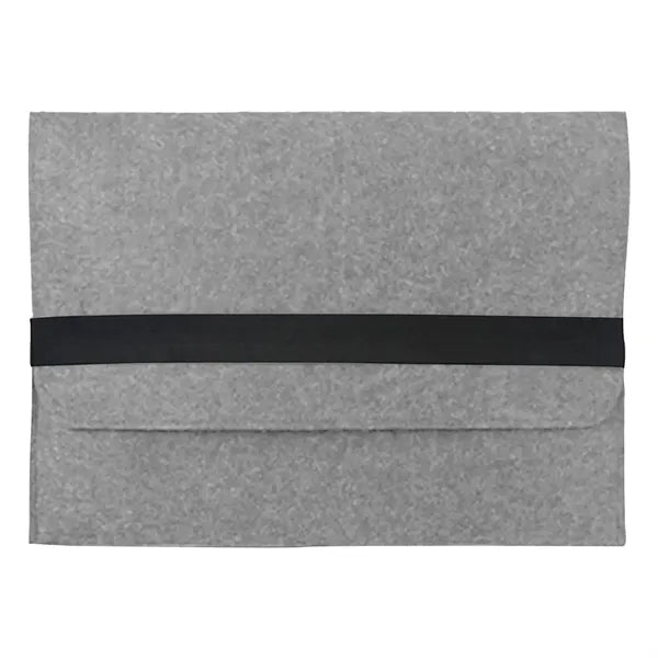 Felt Laptop Sleeve with Flip Top Elastic Band Closure