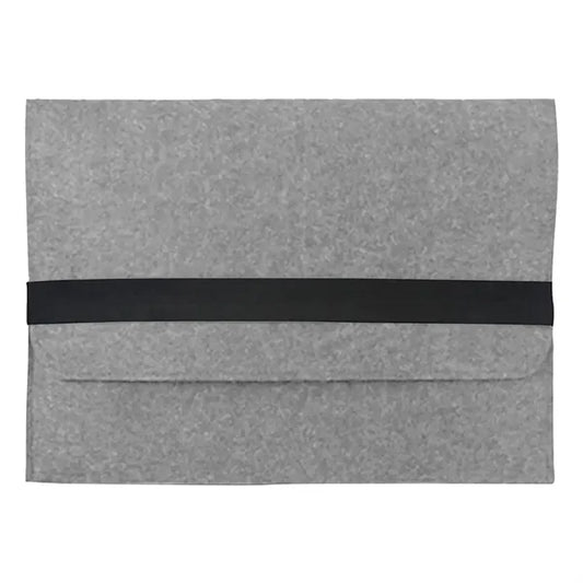 Felt Laptop Sleeve with Flip Top Elastic Band Closure