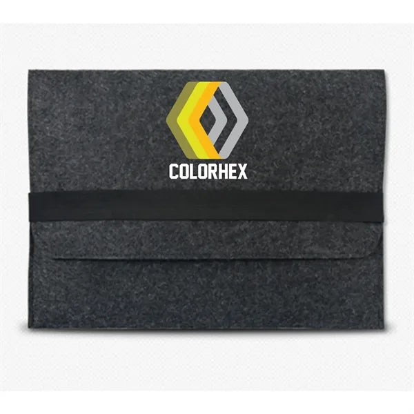Felt Laptop Sleeve with Flip Top Elastic Band Closure