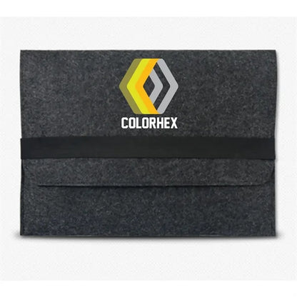 Felt Laptop Sleeve with Flip Top Elastic Band Closure