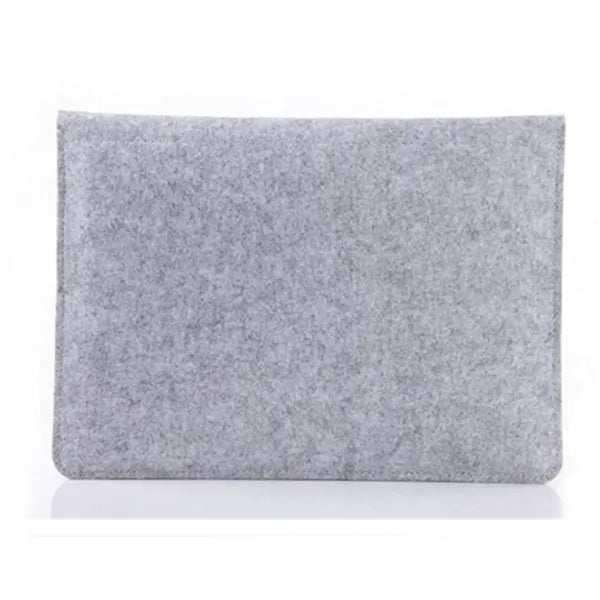 Felt Laptop Sleeve with PU Flap, Button Closure, and Front