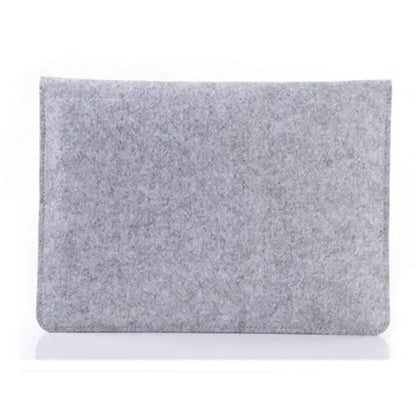 Felt Laptop Sleeve with PU Flap, Button Closure, and Front
