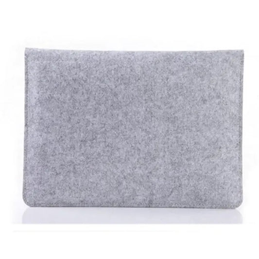 Felt Laptop Sleeve with PU Flap, Button Closure, and Front