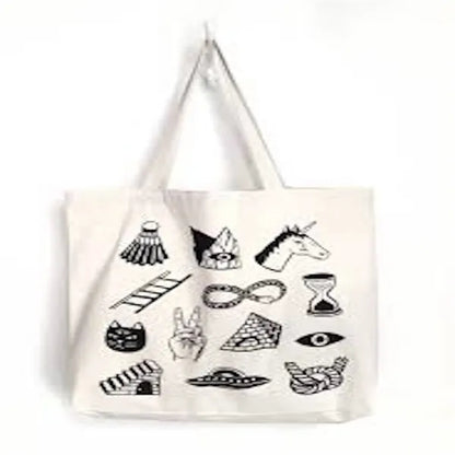 Sublimation 12 oz Poly Canvas Tote Bag -  15"W x 16"H x 3"G