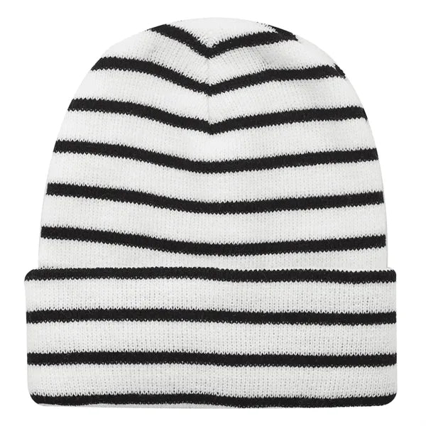Cozy Striped Knit Beanie for All Seasons