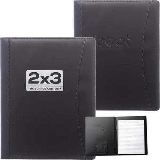 Black Executive Curve Portfolio Journal