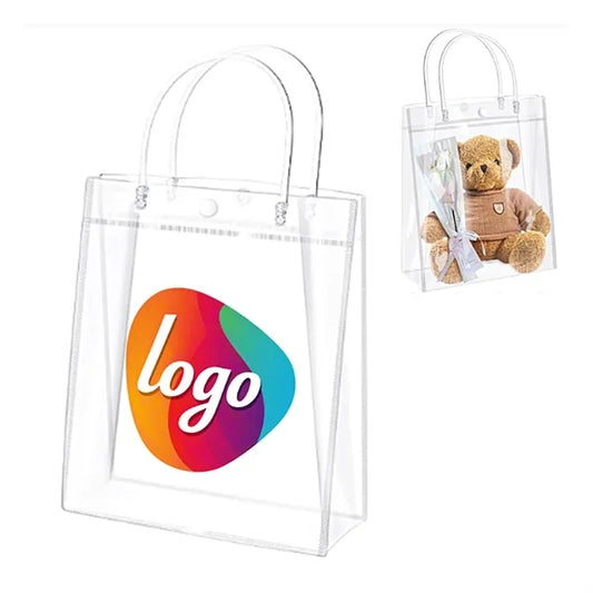 7.8"L X 11"H Pvc Clear Gift Tote Bags