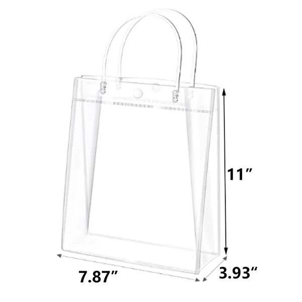 7.8"L X 11"H Pvc Clear Gift Tote Bags