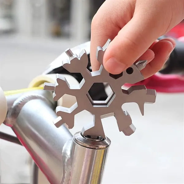18-In-1 Stainless Steel Snowflake Multitool