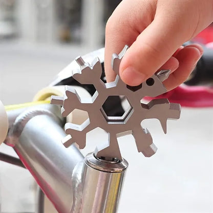 18-In-1 Stainless Steel Snowflake Multitool