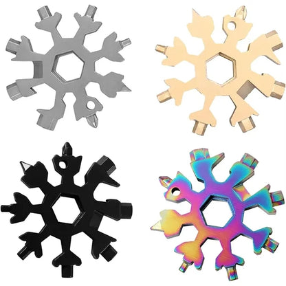 18-In-1 Stainless Steel Snowflake Multitool
