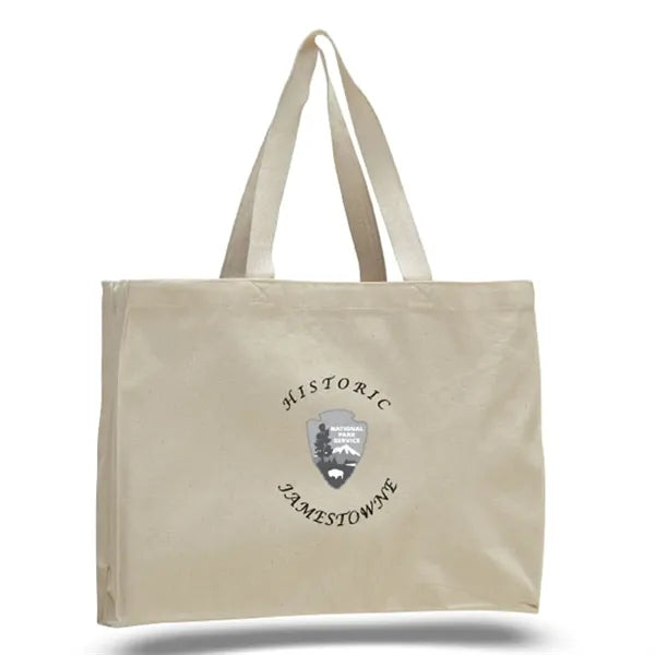 Canvas Gusset Tote & Go Bag (15 x 12 x 4) 12Oz