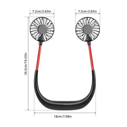 Wearable Portable Neck Fan for Personal Cooling