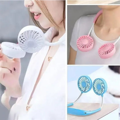 Wearable Portable Neck Fan for Personal Cooling