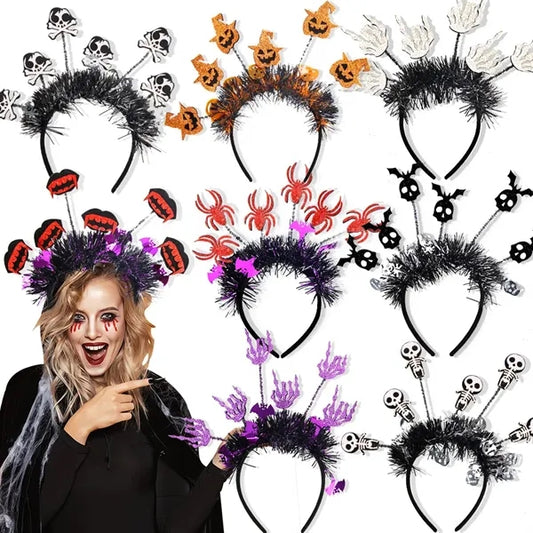 Halloween Pumpkin Spider Headband