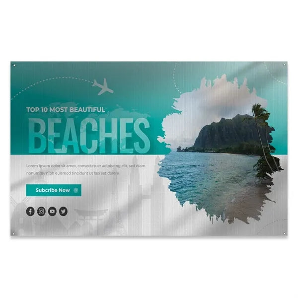 5' X 10' Single Side Polyester Mesh Perforated Banner
