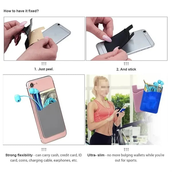 Silicone Phone Case Card Holder Wallet