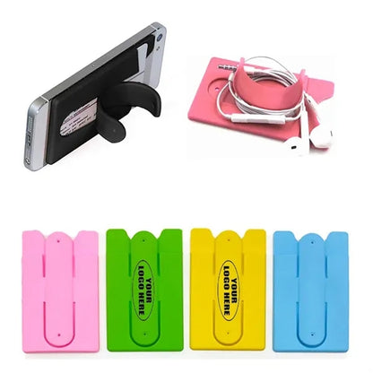 U-Shaped Silicone Phone Stand Card Holder Pocket