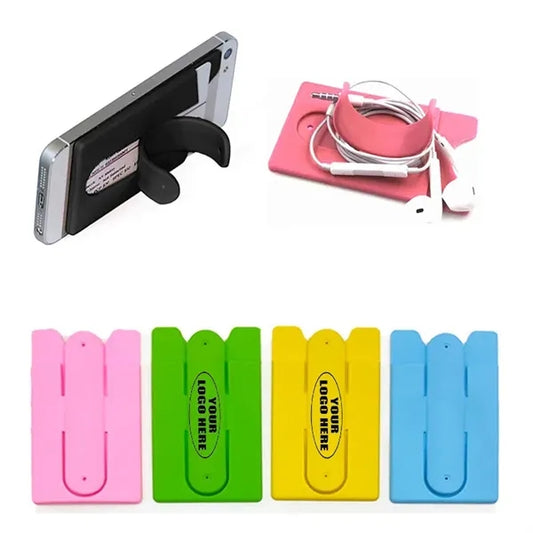 U-Shaped Silicone Phone Stand Card Holder Pocket