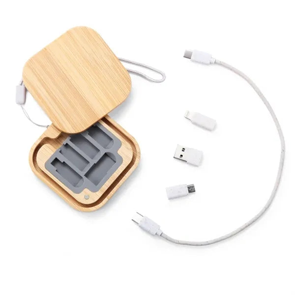 3-in-1 Fast Charging Compatibility Wood Magnetic Cable Kit