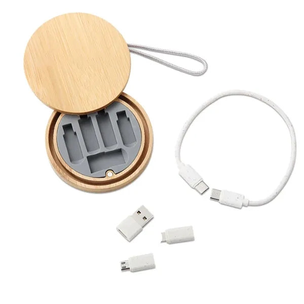 3-in-1 Fast Charging Compatibility Wood Magnetic Cable Kit