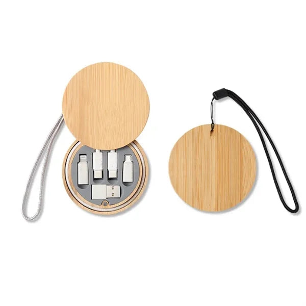 3-in-1 Fast Charging Compatibility Wood Magnetic Cable Kit