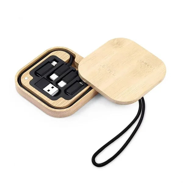 3-in-1 Fast Charging Compatibility Wood Magnetic Cable Kit