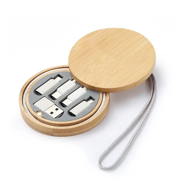 3-in-1 Fast Charging Compatibility Wood Magnetic Cable Kit
