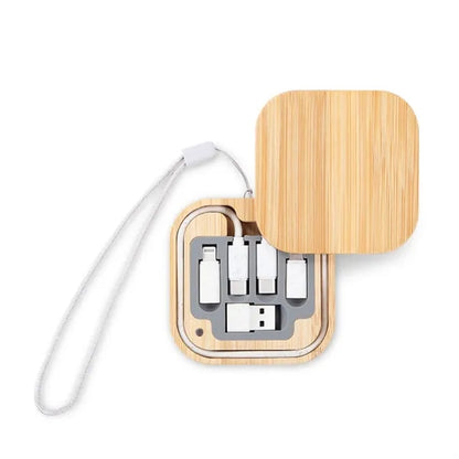 3-in-1 Fast Charging Compatibility Wood Magnetic Cable Kit