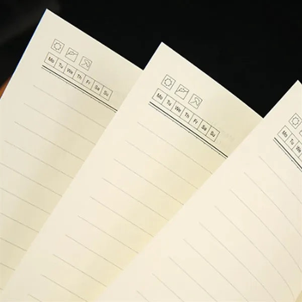A5 Loose-Leaf 6-ring Binder Notebooks Diary with Pen Holder