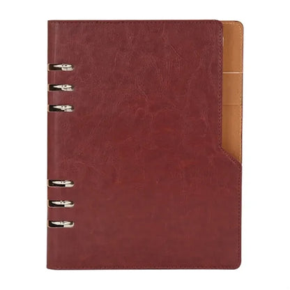 A5 Loose-Leaf 6-ring Binder Notebooks Diary with Pen Holder