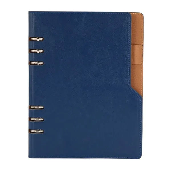 A5 Loose-Leaf 6-ring Binder Notebooks Diary with Pen Holder