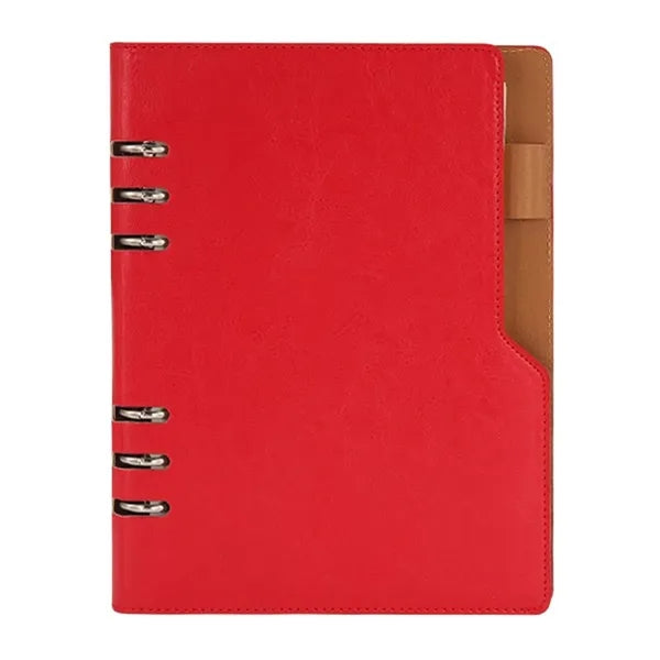 A5 Loose-Leaf 6-ring Binder Notebooks Diary with Pen Holder