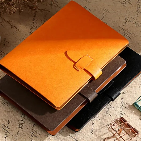 A5 Refillable 6-ring Binder Belt-Buckle Notebooks Diary