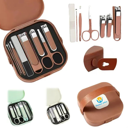 Rust-Proof Anti-Splash Practical Travel Manicure Set Case