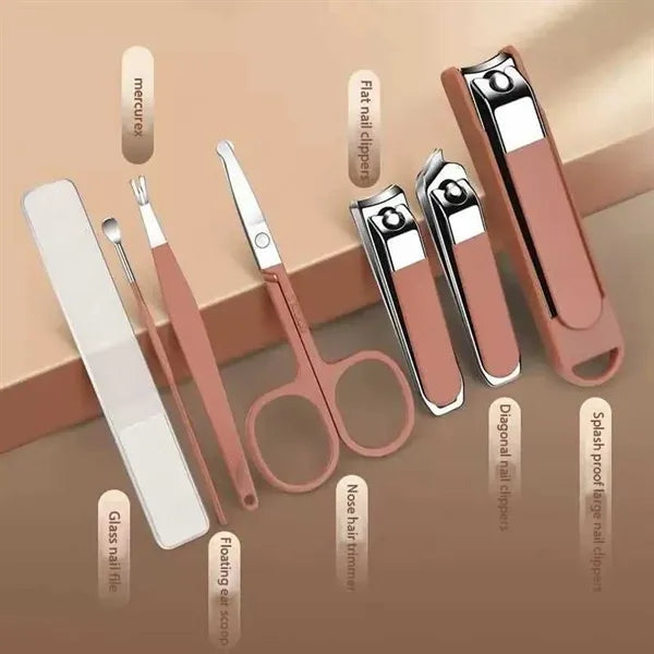 Rust-Proof Anti-Splash Practical Travel Manicure Set Case