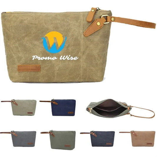 Spacious Portable Wear-Resistant Canvas Travel Toiletry Bag