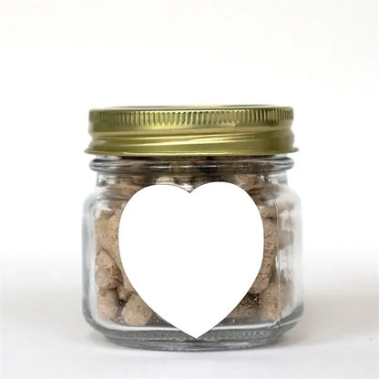 Half Pint Jar with Small Heart Magnet Pet Fill