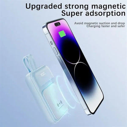 10000mah Magsafe power bank Built-in Cable