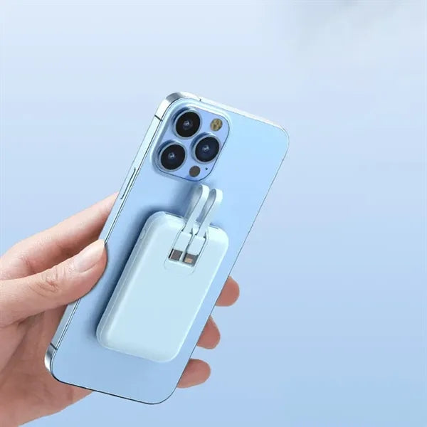 10000mah Magsafe power bank Built-in Cable