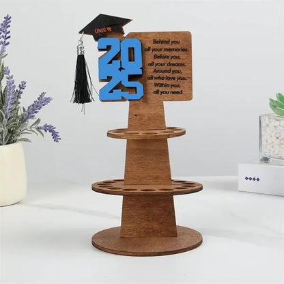Wooden Graduation Cash Gift Holder with Inspirational Decor