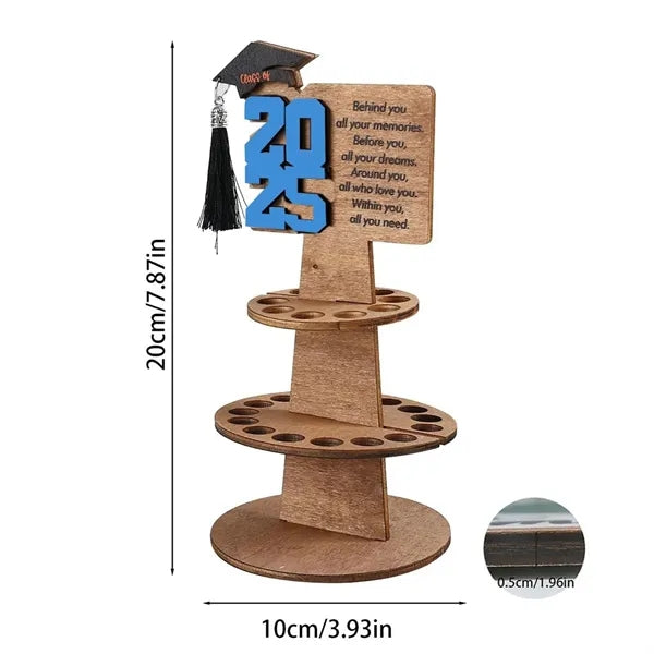 Wooden Graduation Cash Gift Holder with Inspirational Decor