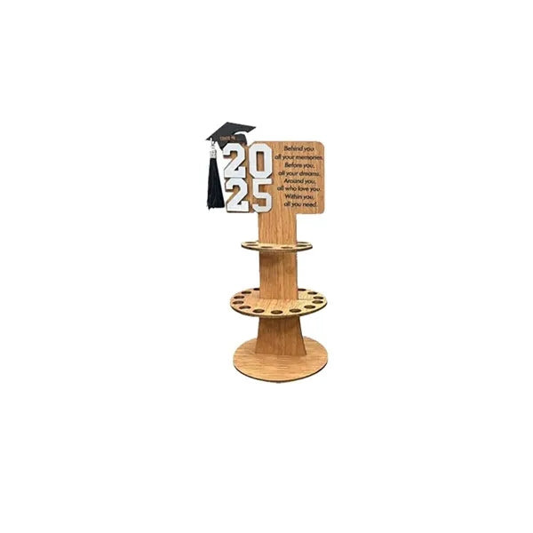 Wooden Graduation Cash Gift Holder with Inspirational Decor